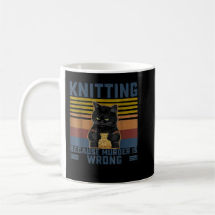 Mug Tricot Parce Que Le Meurtre Est Mauvais Tricot Lov