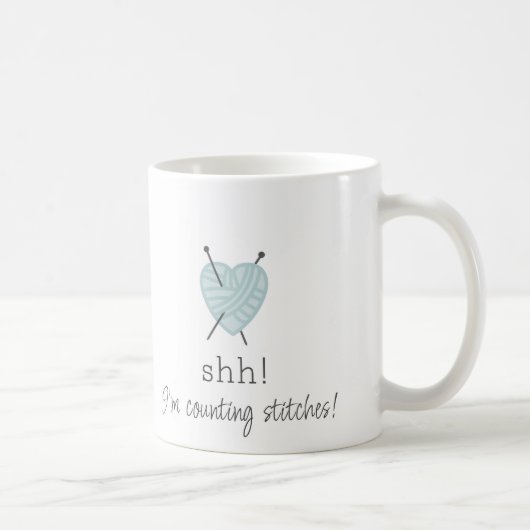Mug Tricot Shh ! Je compte des points de suture amusan (Droite)