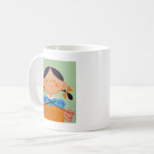Mug Tricot vintage Retro Girl (Devant gauche)
