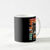 Mug Tricoter Ou Traiter Chat Noir Hipster Funny Hallow (Devant droit)