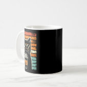 Mug Tricoter Ou Traiter Chat Noir Hipster Funny Hallow (Devant gauche)