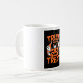 Mug Tricoter ou traiter Halloween (Devant gauche)