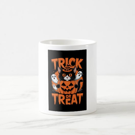 Mug Tricoter ou traiter Halloween (Centre)
