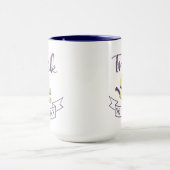 Mug Tricoter ou traiter les os croisés du crâne Ruban  (Centre)