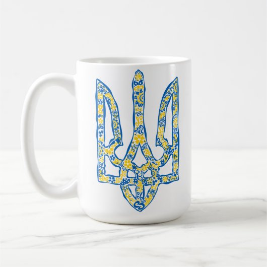 Mug trident de l'emblème national ukrainien tryzub eth (Gauche)