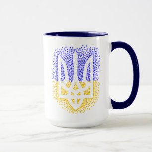 Mug Trident heraldique ukrainien tryzub étoiles disper