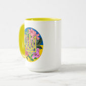 Mug Trident ukrainien et drapeau de l'Ukraine avec des (Devant gauche)