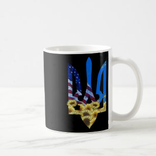 Mug Trident Ukrainien Tournesol Drapeau Américain Ukra