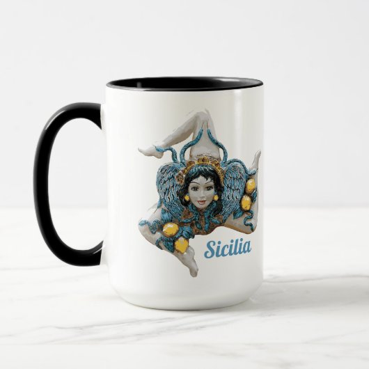 Mug Trinacria de Sicile Symbole à trois pattes Sicilia (Gauche)