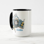Mug Trinacria de Sicile Symbole à trois pattes Sicilia (Devant gauche)