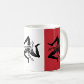 Mug Trinacria sicilien sur le drapeau italien (Devant droit)