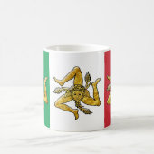 Mug Trinacria sicilien sur le drapeau italien (Centre)