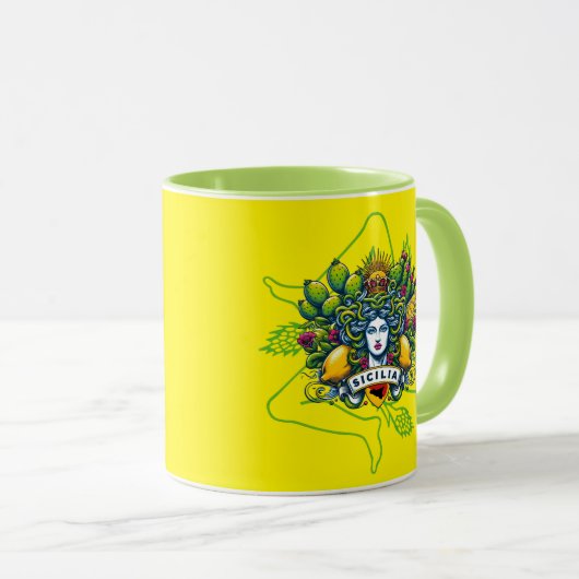 Mug Trinacria sicilienne (Devant droit)