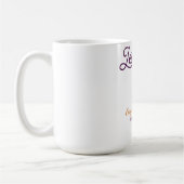Mug Trinquons à nom de la fête de fiançailles date ver (Gauche)
