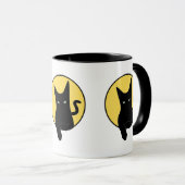 Mug Trio au Clair de Lune – Chat Noir (Devant droit)