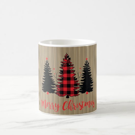 Mug Trio d'arbres de Noël de ferme rustique (Centre)