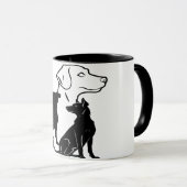Mug Trio d'art des pattes loyales (Devant droit)