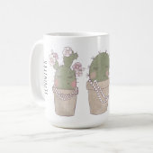 Mug Trio De Cactus Doux Souriant Portant Des Bijoux (Devant gauche)