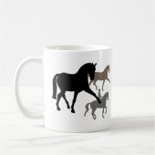 Mug Trio de chevaux de dressage (Gauche)