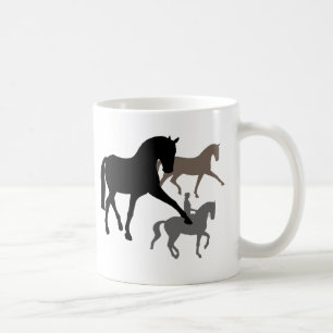 Mug Trio de chevaux de dressage