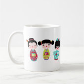 Mug trio de kokeshi (Gauche)