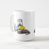 Mug Trio de loutres mignonnes (Devant gauche)