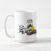 Mug Trio de loutres mignonnes (Gauche)