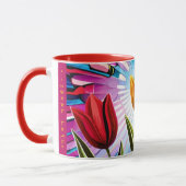 Mug Trio de tulipes : Une explosion de beauté printani (Gauche)