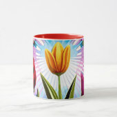 Mug Trio de tulipes : Une explosion de beauté printani (Centre)