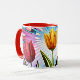 Mug Trio de tulipes : Une explosion de beauté printani