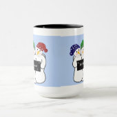 Mug Trio des Snowmen avec signe de neige (Centre)