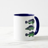 Mug Trio poisson bleu et vert (Devant droit)