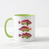 Mug Trio poisson Imaginaire rouge et jaune (Gauche)