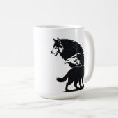 Mug Trio Sauvage : Silhouette de Loup, Aigle et Ours (Devant droit)