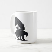 Mug Trio Sauvage : Silhouette de Loup, Aigle et Ours (Devant gauche)