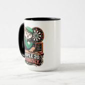 Mug Triple 20 Pub Fléchettes Hibou (Devant gauche)