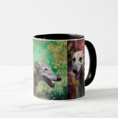 Mug Triple chien de la Musique Greyhound (Devant droit)