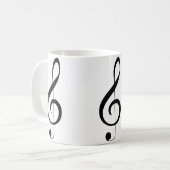 Mug Triple Clef Musical Note, (Devant gauche)