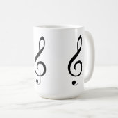 Mug Triple Clef Musical Note, (Devant droit)