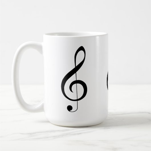 Mug Triple Clef Musical Note, (Gauche)