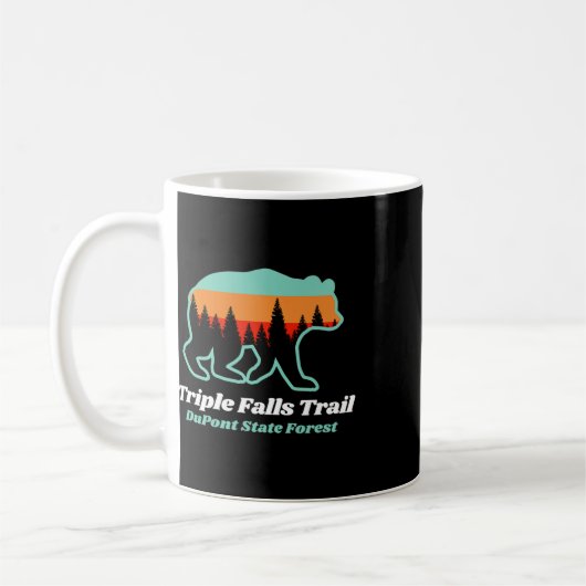 Mug Triple Falls Trail Dupont State Forest Bear Souven (Gauche)