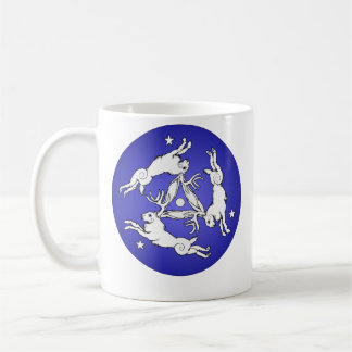 Mug Triple Jackalope blanc sur bleu