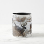 Mug Triple menace de boue de cerf blanc (Centre)