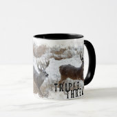 Mug Triple menace de boue de cerf blanc (Devant droit)