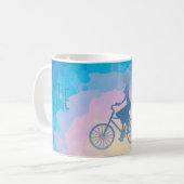 Mug Triple Monogramme fille vélo (Devant gauche)