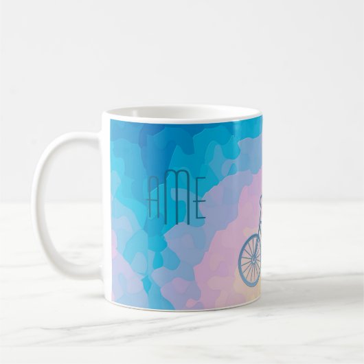 Mug Triple Monogramme fille vélo (Gauche)
