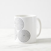 Mug triple spirale celtique - OneLine argent antique (Devant droit)