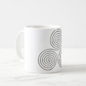 Mug triple spirale celtique - OneLine argent antique (Devant gauche)