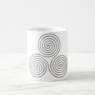 Mug triple spirale celtique - OneLine argent antique