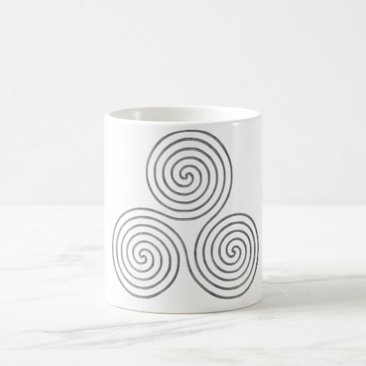 Mug triple spirale celtique - OneLine argent antique (Centre)